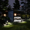 Zestaw Pergola ogrodowa tarasowa aluminiowa NORDVIC Skyline 3 x 4 m Antracyt + Roleta 3 m